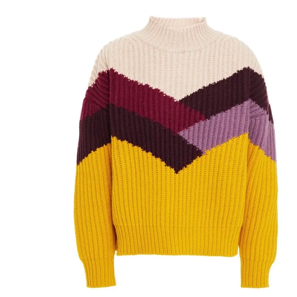 Ba&Sh Orlando Wool Color-block Sweater - Like new - Sz S Org Price $395
